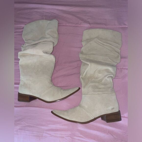 Chinese Laundry Winner Split Suede High Boots Shoes pointed toe size ,8,8.5,9 - Picture 5 of 9